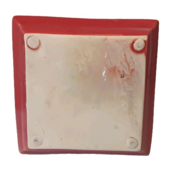 Ceramic Red Barn Bird Feeder With Hanging Chain & Perch Stick 8 "x 6" x 6" - Picture 5 of 14